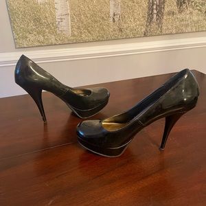 Solid Black Candies size 8 high heels stilettos super sexy
